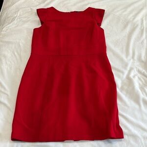 Anne Klein Red Sheath Mini Dress with Cap Sleeves